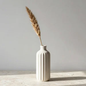 Ribbed Jesmonite Solitary Vase