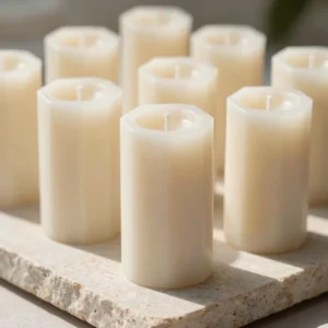 Geometric Stepped Pillar Candle