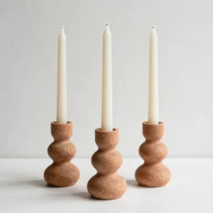 Modular Terracotta Candleholder Trio